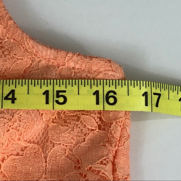 Alya Orange Lace Overlay Tank Size S K41 - Picture 6 of 7